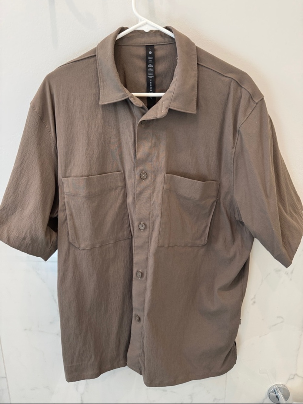 lululemon athletica Short Sleeve Shirt in Taupe